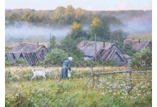 Вясковая ваколіца. Бабуля з казой