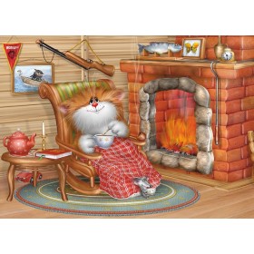 Камін і плед